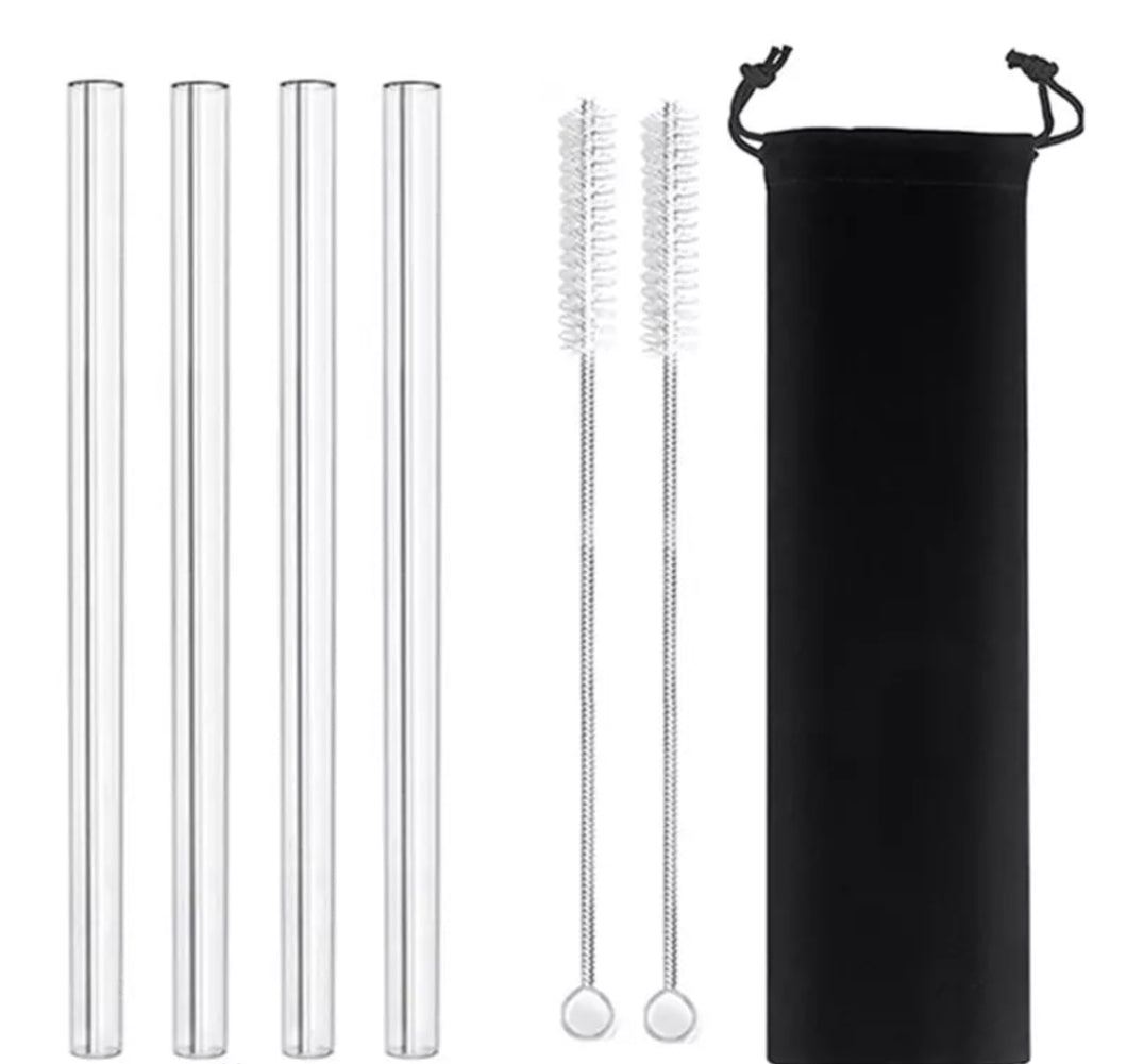 Luxurious Glass Straw - 4pc